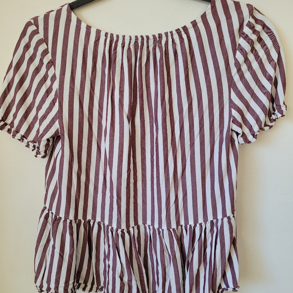 Madewell Striped Peplum top - Picture 5 of 5